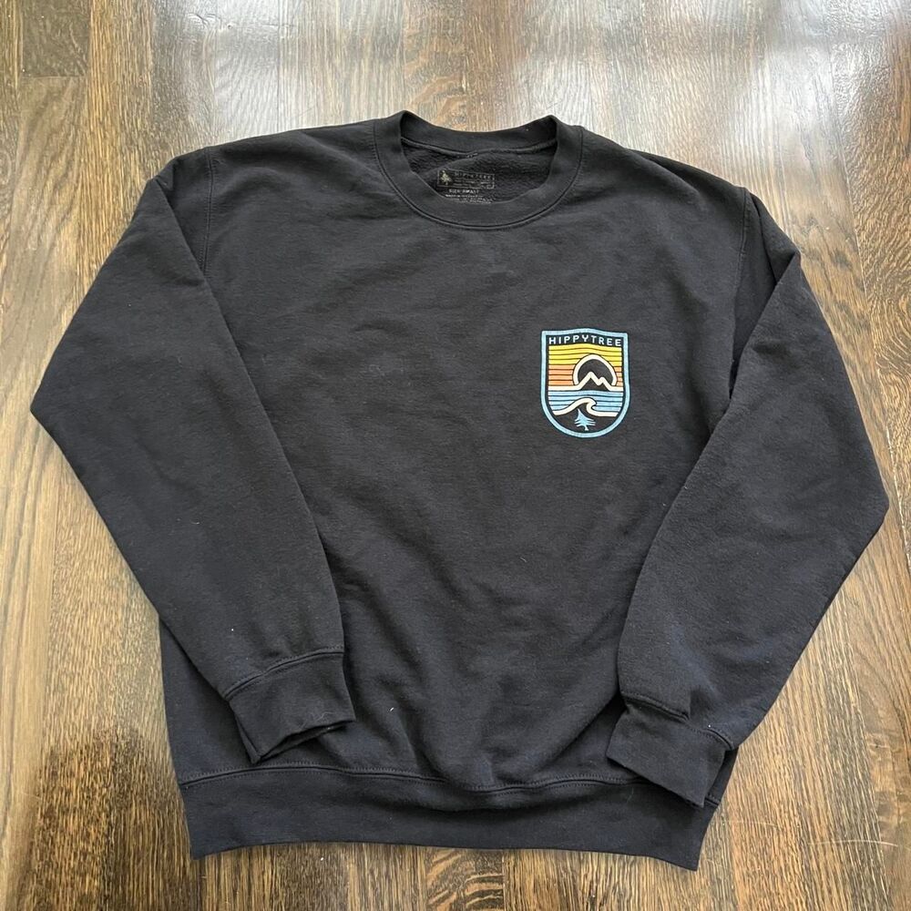Boho Hippy tree Women's Navy and Black Sweatshirt
